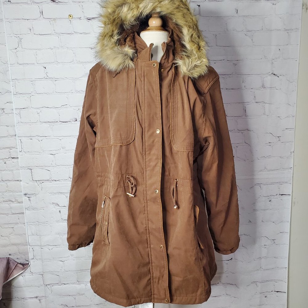 HanTon Women's Sherpa Lined Military Style Jacket